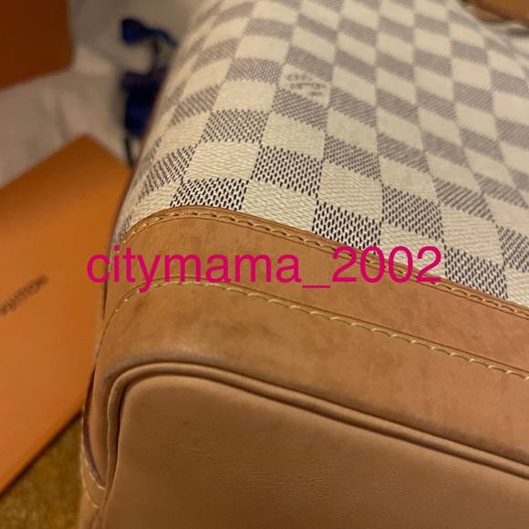 Louis Vuitton Noe Damier Azure GM 2022 Bucket Bag Purse Tote - Picture 5 of 10